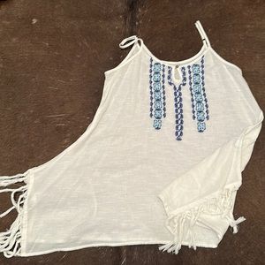 Ariat white embroidered tank